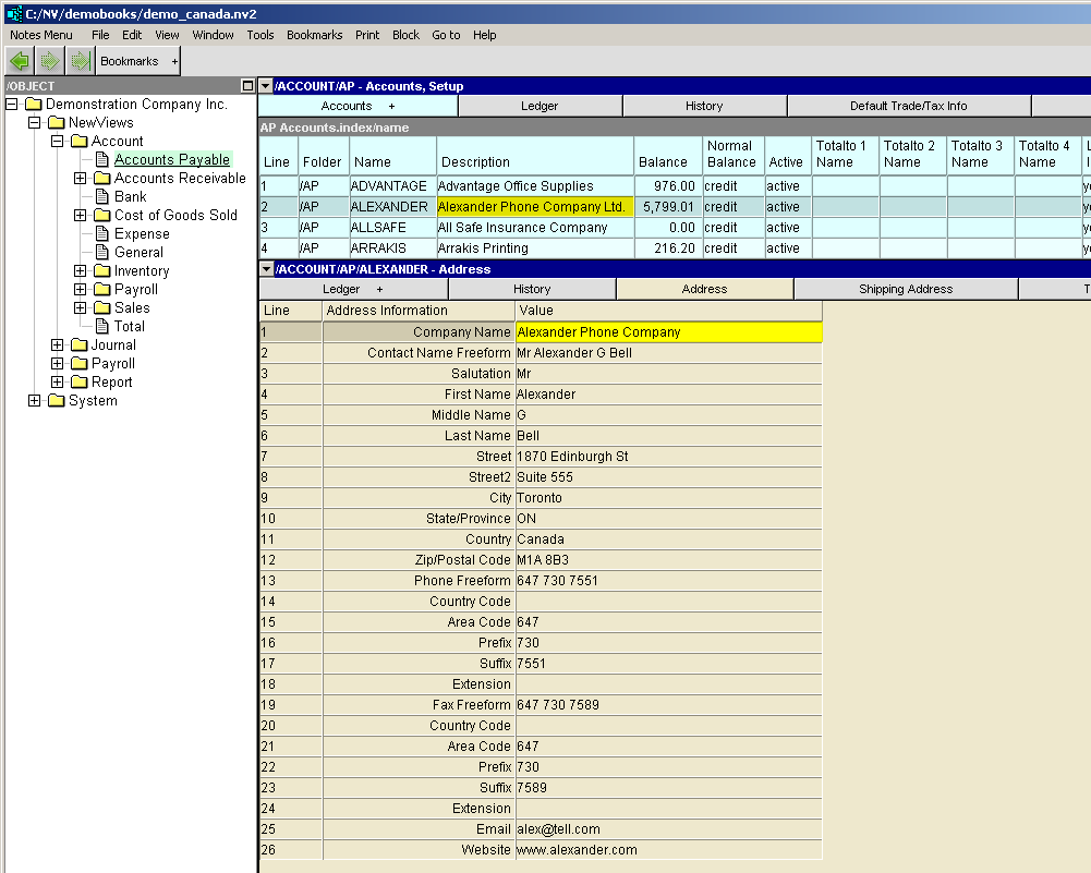 1.16.2.1 Adding Creditor/Vendor Accounts - NewViews 2.38 Manual